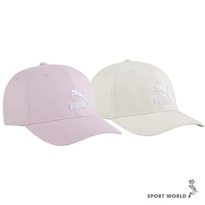 Puma 帽子 棒球帽 刺繡 粉紫/米【運動世界】02255427/02255428