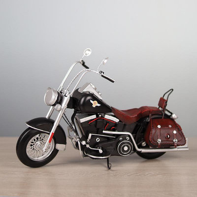 免運現貨創意擺件哈雷肥仔摩托車模型1比6仿真美式機車家居裝飾品擺件男孩生日禮物