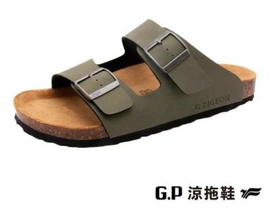 免運優惠G.P 2022新款 經典男款雙條帶伯肯鞋(M391)綠色(SIZE:40-44)