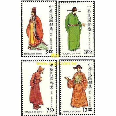 【萬龍】(571)(特278)中華傳統服飾郵票4全(專278)上品