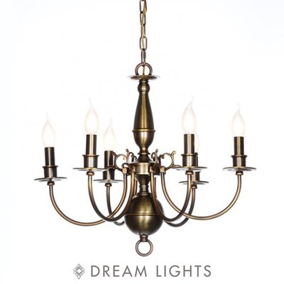 【DREAM LIGHTS】全銅古典蠟燭吊燈 Mars 1020-6