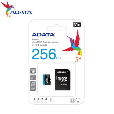 ADATA 威剛 Premier【256G】microSDXC 記憶卡 UHS-I C10 A1(ADC10-256G)