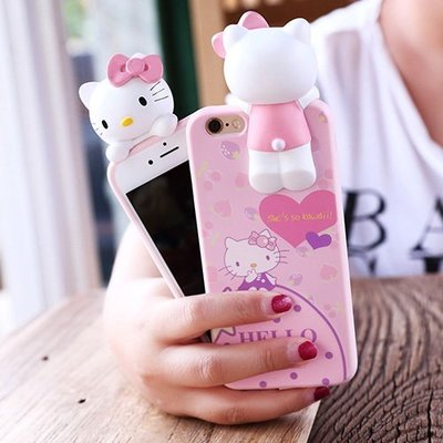 Hello Kitty iphone6/6s plus 公仔手機殼 草莓 蜜桃 櫻桃款 超可愛