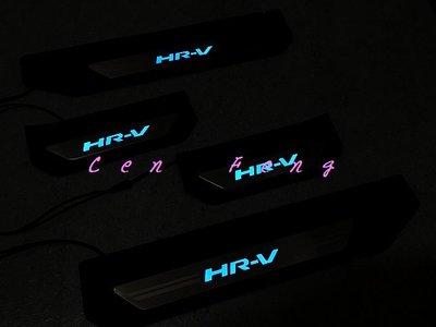 涔峰ＣＦ☆ (原廠藍光) HONDA 本田 HR-V HRV LED 門檻踏板 外門檻 白金踏板 不鏽鋼 迎賓踏板