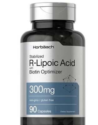 美國 Horb?ach R Lipoic Acid R硫辛酸  300毫克90