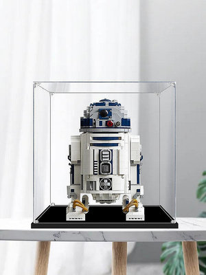 【現貨】R2-D2機器人亞克力展示盒適用樂高75308積木透明防塵盒手辦收納盒~佳佳百貨