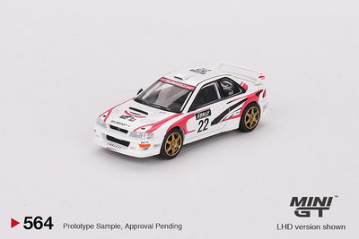 車模 仿真模型車MINIGT 1:64 斯巴魯 Subaru Impreza 翼豹 WRC 98 合金車模 564