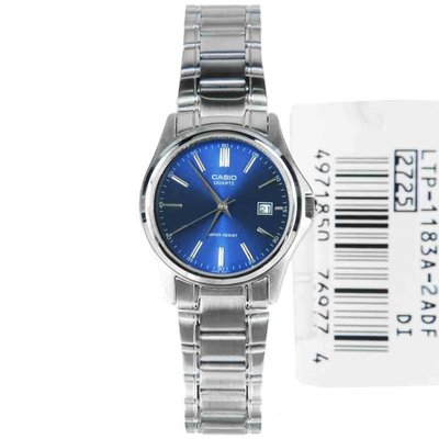 CASIO WATCH 卡西歐簡約俐落經典寶藍面女腕錶 型號：LTP-1183A-2A【神梭鐘錶】