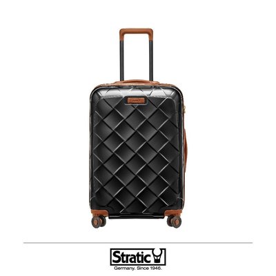 【Chu Mai】Stratic 3-9894 Leather&More登機箱 行李箱 旅行箱 拉桿箱-25吋(黑色)