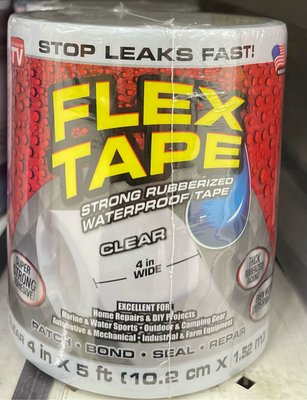 12/14前 美國製FLEX TAPE強固型修補膠帶 4吋寬版 頁面是透明單價