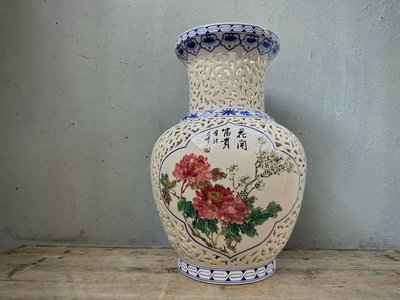 古中華陶瓷檯燈