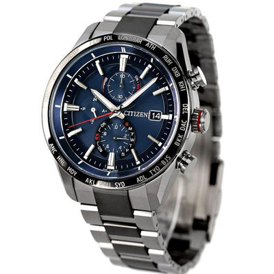 預購 CITIZEN AT8186-51L 星辰錶 手錶 42mm ATTESA 電波太陽能 藍色面盤 鈦金屬錶帶 男錶女錶