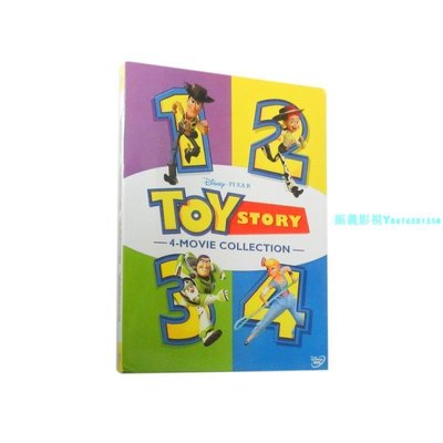 玩具總動員1-4合集 Toy Story 6DVD 高清動畫片英文發音『振義影視』