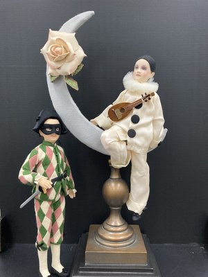 R.John Wright "Pierrot Lunaire &amp; Harlequin"皮埃羅與哈爾利奎小丑洋娃娃