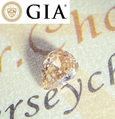 【台北周先生】天然FANCY粉紅色鑽石 0.17克拉 粉鑽 淨度I1 水滴切割 璀璨耀眼 送GIA證書