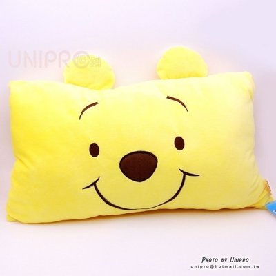 【UNIPRO】小熊維尼 Winnie the Pooh 頭型 造形 長枕 四方枕 靠枕 抱枕 維尼
