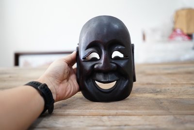 日式 面具 木雕