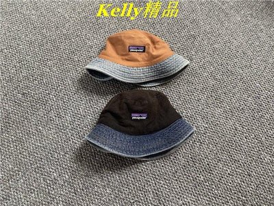 Kelly精品*雙面戴 戶外Patagonia美式復古牛仔漁夫帽休閒百搭水桶帽子顯臉小盆帽