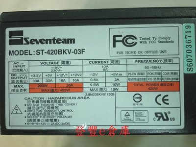 【登豐e倉庫】 Seventeam 七盟 ST-420BKV-03F 420W power 電源供應器
