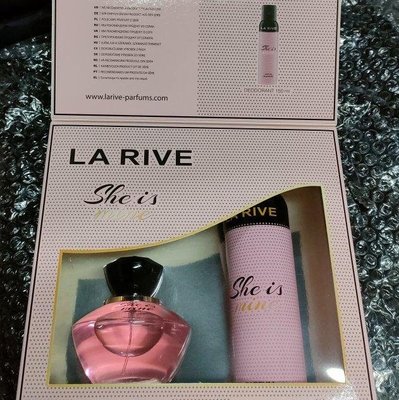 LA RIVE 女性香水禮盒女性淡香精90ml/香水噴霧150ml