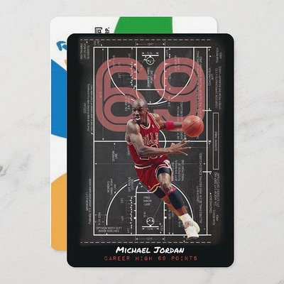 美國職籃 NBA 得分王 籃球大帝 Michael Jordan單場69分 球星悠遊卡 ：公牛隊 (實體悠遊卡、非貼紙) 另售 Kobe Bryant