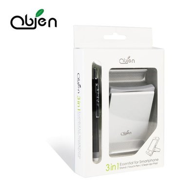 Obien 智慧型手機 三合一配件組 (手機座+觸控筆+擦拭貼)