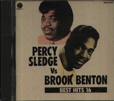K - PERCY SLEDGE & BROOK BENTON - BEST HITS 16 - 日版