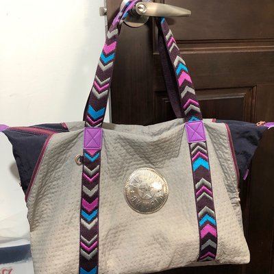 Kipling 大購物包 媽媽包 二手出清 有使用痕跡 紫色 行李包