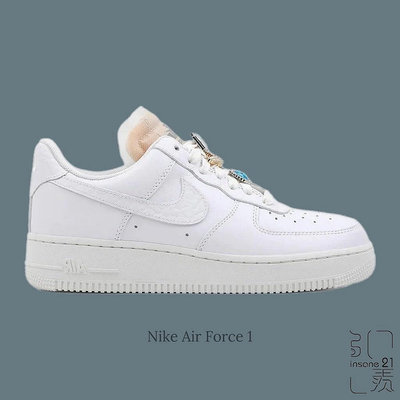 Nike Air Force 1 全白 寶石 鱷魚壓紋 女款 CZ8101-100【Insane-21】