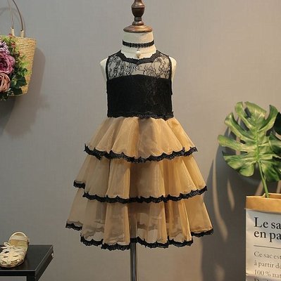 【QINA精品】新款貴氣蕾絲背心裙紗裙童裝女童公主裙子兒童洋裝