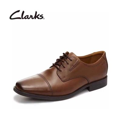 clarks其樂男鞋Tilden Plain春英倫商務正裝皮鞋牛皮系帶德比鞋男