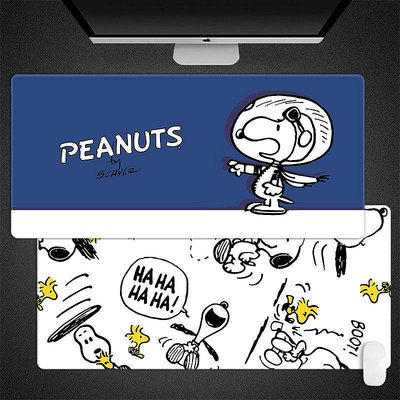 卡通史努比滑鼠墊 電競超大遊戲Snoopy滑鼠墊電腦鍵盤防滑桌墊女可愛