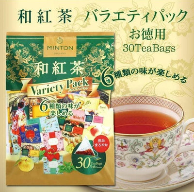 芭比日貨*~日本製 MINTON 和紅茶6種綜合茶包-30入 預購