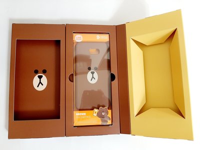 SAMSUNG Galaxy A7 全新 LINE 熊大手機硬殼 原廠精裝紙盒 收藏價值高 可愛熊大紙盒可收納小物