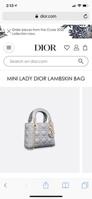 Christian Dior mini lady Dior bag