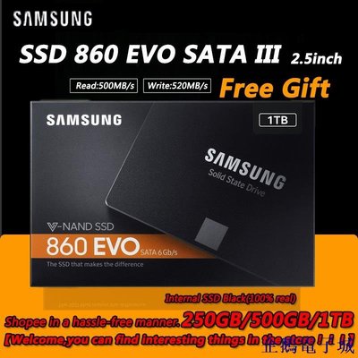 企鵝電子城【24 小時發貨】samsung SSD 860 870 EVO 250GB 500GB 1TB SATA 3 2