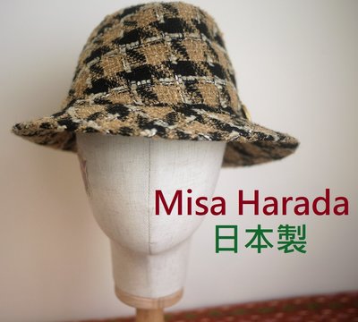 【Misa Harada】帽🍑設計師帽 黃黑 爵士帽 紳士帽 蒂羅爾帽 日本製