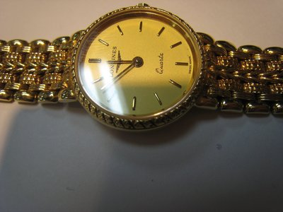 小曉名錶~LONGINES 浪琴~3女鑽錶~~賣同行18K金(750) 你比較高就賣給你