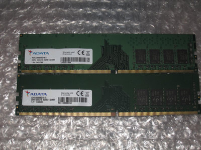 售:(終保)威剛DDR4 2666 8GB 記憶體 單面顆粒(良品)(1元起標)(標2支)