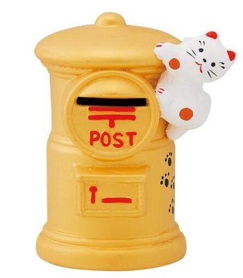 日本製造 貓咪郵筒造型存錢筒 日式郵箱創意存錢桶收納筒 小費箱零錢筒 療癒禮品擺飾 2336A