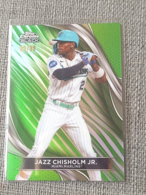 2024 topps chrome black 馬林魚 Jazz Chisholm Jr. 限量99張綠色亮面卡