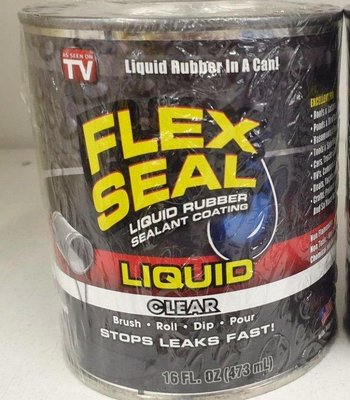 美國FLEX SEAL LIQUID萬用止漏膠16oz(透明/小桶裝473ml)也有亮白色ice 單價 #hii#Z