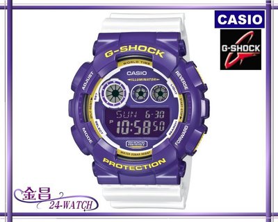 CASIO_G-SHOCK # GD-120 CS-6 限量全新台灣公司貨玩酷撞色(紫白)＊24-WATCH_金昌