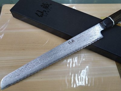 @台中市最知名的建成刀剪行@日本-關西仙藏作-黑和式-220MM 麵包刀