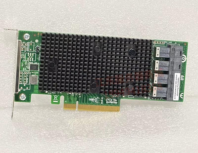 電腦零件LSI HBA 9400-16I SAS 3416 PCIe3.1 x8(NVMe)12Gb擴展卡U.2硬盤筆電