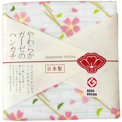 JS-3567 日本紗布方巾 仕女手巾手帕 30X30CM 幸運花