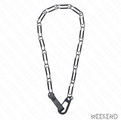 【WEEKEND】 OFF WHITE Paper Clip 迴紋針 項鍊 黑色 20秋冬
