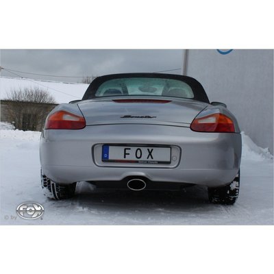 DIP 德國 Fox 排氣管 Porsche 保時捷 Boxster 986 2.7 3.2 TSI 尾段 單邊 單出 圓形 80mm 專用 99-03
