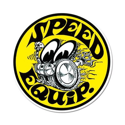 (I LOVE樂多)MOONEYES Speed Equip Round Sticker 速度象徵貼紙