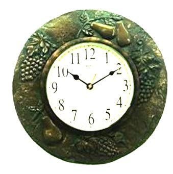 【Timezone Shop】12" 精緻復古銅浮雕水果時鐘/掛鐘/clock/壁鐘